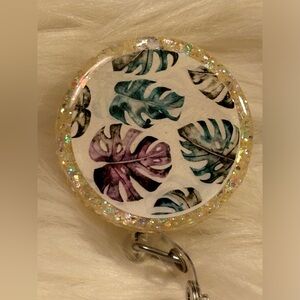 Hand crafted badge reel with alligator clip